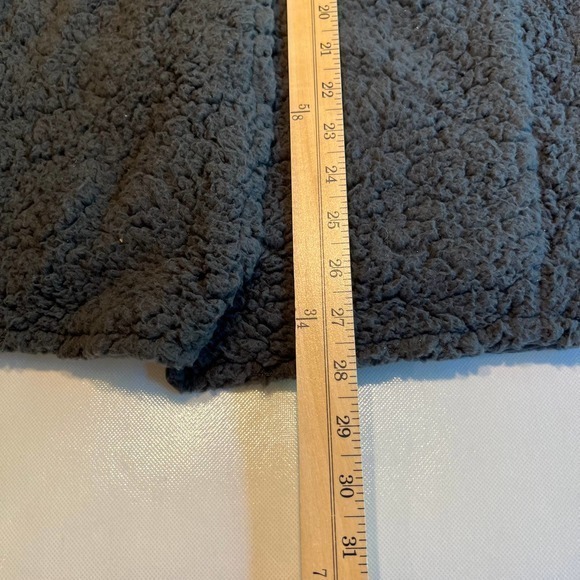 MNY Womens Gray Sherpa Jacket Pockets Size Small - Picture 9 of 11